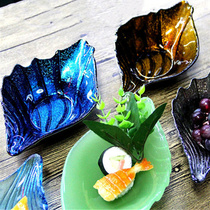 Stained glass plate fruit creative side dishes butterfly dried fruit plate snacks small tray fruit plate restaurant commercial tableware