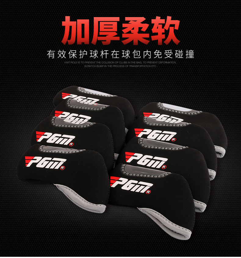 PGM Authentic Golf Club Head Cover Head Cover Gỗ Cover Iron Cover Paser Bộ túi đựng gậy golf da	