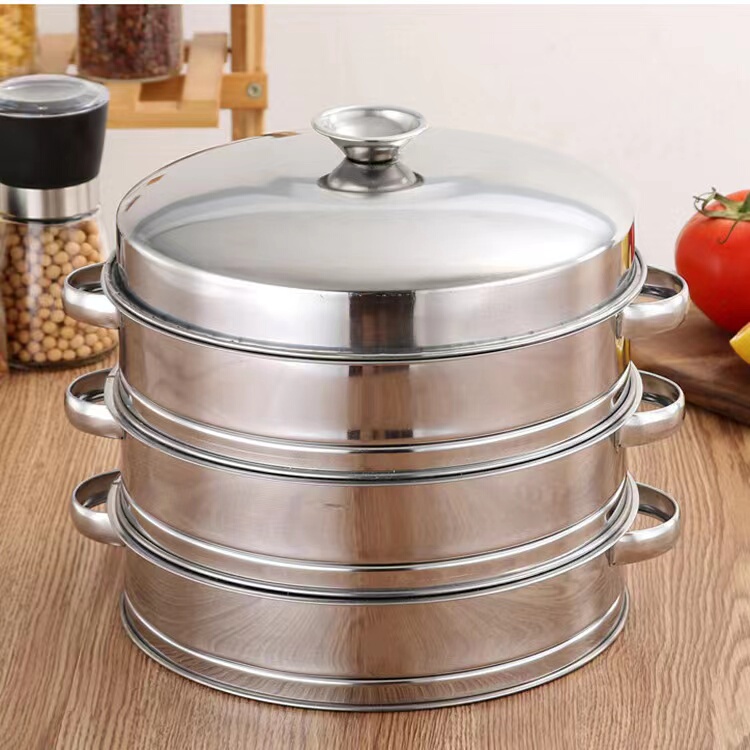 Stainless Steel Small Steamer for Commercial Use, Suitable for Dumplings, Xiaolongbao, Shaixian Snacks, Dim Sum, and Buns; Steamer Basket for Home Use, Gas-Powered