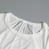 Спортивная летняя тонкая быстросохнущая футболка для йоги для спортзала, короткий рукав, оверсайз, для бега