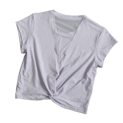 Летняя сексуальная спортивная быстросохнущая футболка для спортзала для йоги, свободный крой, красивая спина, для бега, короткий рукав, популярно в интернете