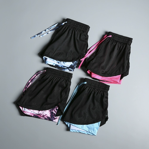 Дышащее защитное белье, спортивные шорты, быстросохнущие штаны для тренировок, свободный крой, высокая талия, для бега