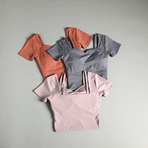 Одежда для йоги, элитный модный спортивный комплект для спортзала, популярно в интернете, для бега, короткий рукав