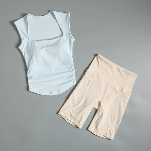 Приталенный комплект, одежда для йоги для йоги, дышащая утяжка для груди для спортзала, быстросохнущий спортивный костюм, для бега