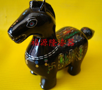 Ethnic elements animal zodiac ornaments Pingyao push light lacquerware (horse) to success girlfriend birthday gifts