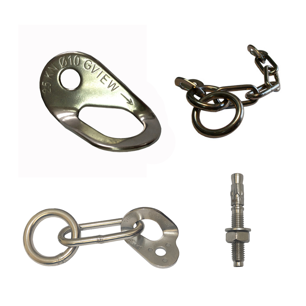 GVIEW flag cloud field rock climbing descent protection station rock wall development with hanging sheet top chain