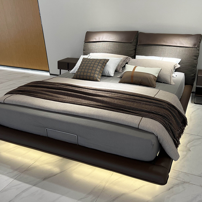 Model room display matching multi-piece bedding coffee color display matching supplies Showroom matching soft decoration