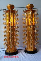 Vertical building banner LED lamp hollow Buddha Hall decoration custom-made lamp lotus lamp Shrine lamp long light