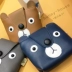 New Korea Dongdaemun Dog PU Leather Zipper Coin Purse Key Bag Nữ Hàn Quốc Túi treo dễ thương