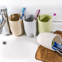 Japanese creative plastic toothbrush cup Cup couple brushing Cup household cylinder cup simple wash Tooth Cup rinse