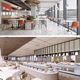 School Cafeteria Tables and Chairs Modern Self-Service Corporate Staff Restaurant Ceiling-Mounted Window Dining Tables and Chairs Sketchup Su Model