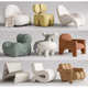 Modern Nordic Cartoon Living Room Lazy Home Decor Polar Bear Apartment Creative Single Sofa Sketchup Model