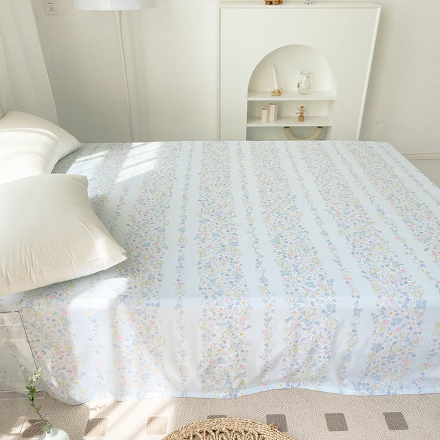 Secret Love Ending Notes Comfortable Good Cotton Pure Pure Sheets and Fitted Sheets Original Small Floral Bed Sheets Ins Korean Style Internet Celebrities