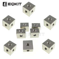 Copper fixing block Six-sided nut plate connecting block square fastener diy housing accessories
