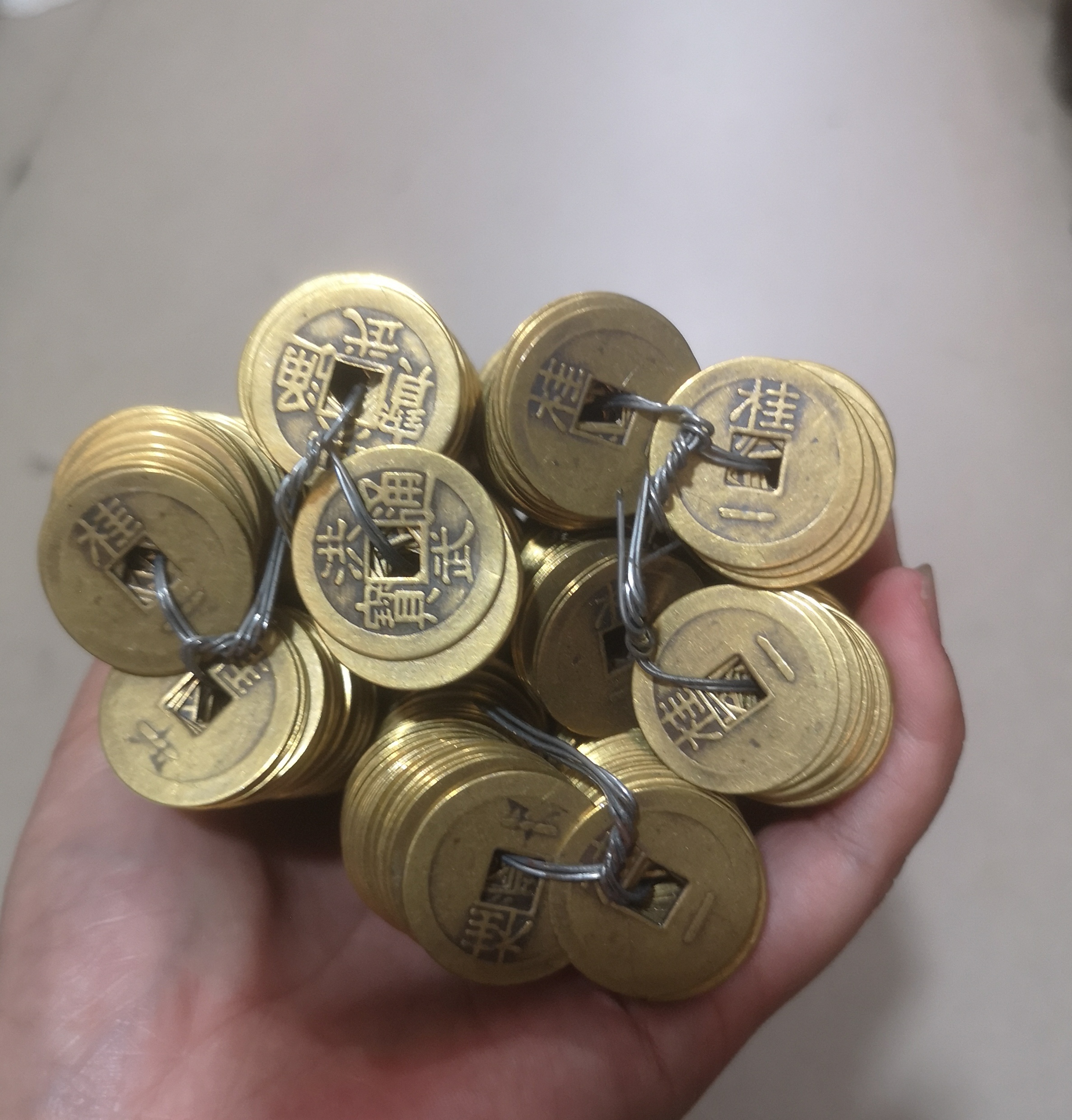 清時代 康熙四年 足赤 金鳳祥 中国 金貨 古銭 古物 98.7mm 410.5g