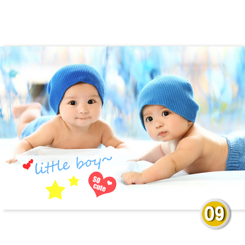 New light butt Doll Sticker baby picture wall sticker baby photo poster child portrait twin