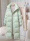 2025 New Thickened Long Down Jacket Women's High-End White Duck Down Slim Fit Northeastern Over-the-Knee Warm Jacket