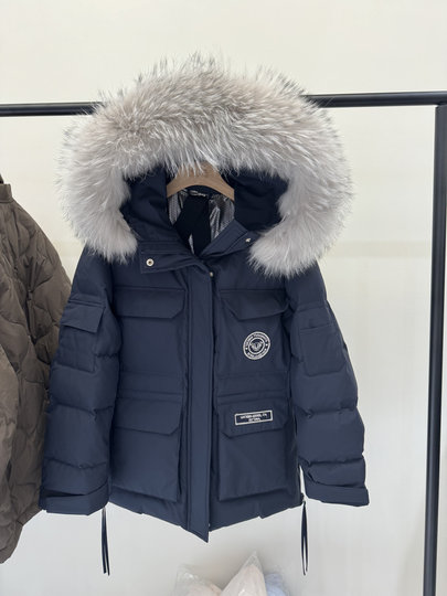 2025 Winter New Style Real Fur Collar Workwear Parka down Jacket for Women, Mid-Length, Loose Fit, Warm, Thickened Coat for Northeast