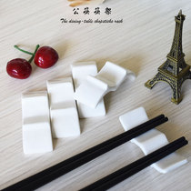 10 ceramic chopsticks stand Chopsticks stand Pure white hotel table special tableware spoon holder Chopsticks holder chopsticks drag household