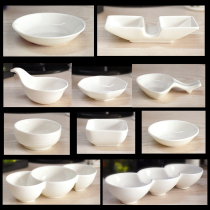 Ceramic 1 solid color Creative hotel restaurant seasoning vinegar dish Mustard dish Soy sauce seasoning dish Small dish Ink butterfly