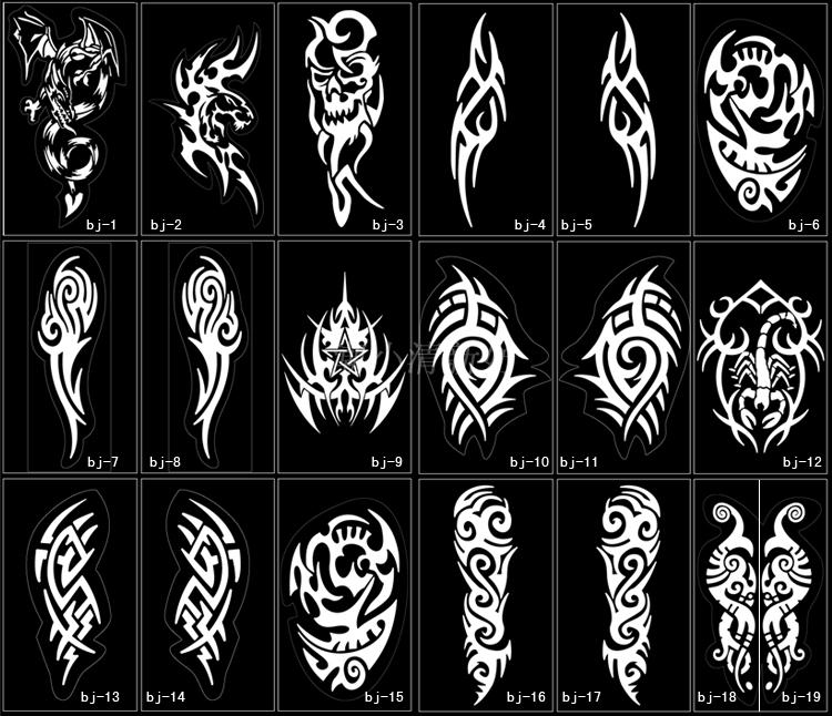 Body Painted Tattoo Template Phiên Bản Sticker Hollow Thêu Chuyển Bản Thảo Henna Dán Bút Cánh Tay Hình Đầy Đủ hình xăm dán như thật