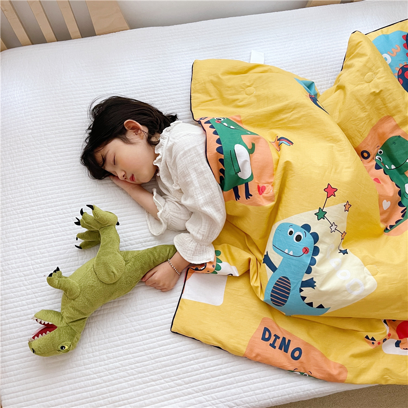 Child Xia cool quilted by air conditioning by all-cotton cartoon kindergarten baby Summer and thin section Quilt Nap Child Pure Cotton