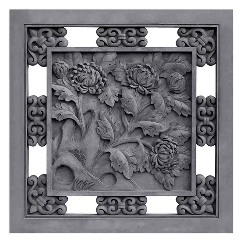 Цементная синтетическая кирпичная резьба 1 метра квадратная полая модель Meilan Бамбук Хризантем и пион китайский настенный висящий рамка Прозрачное окно