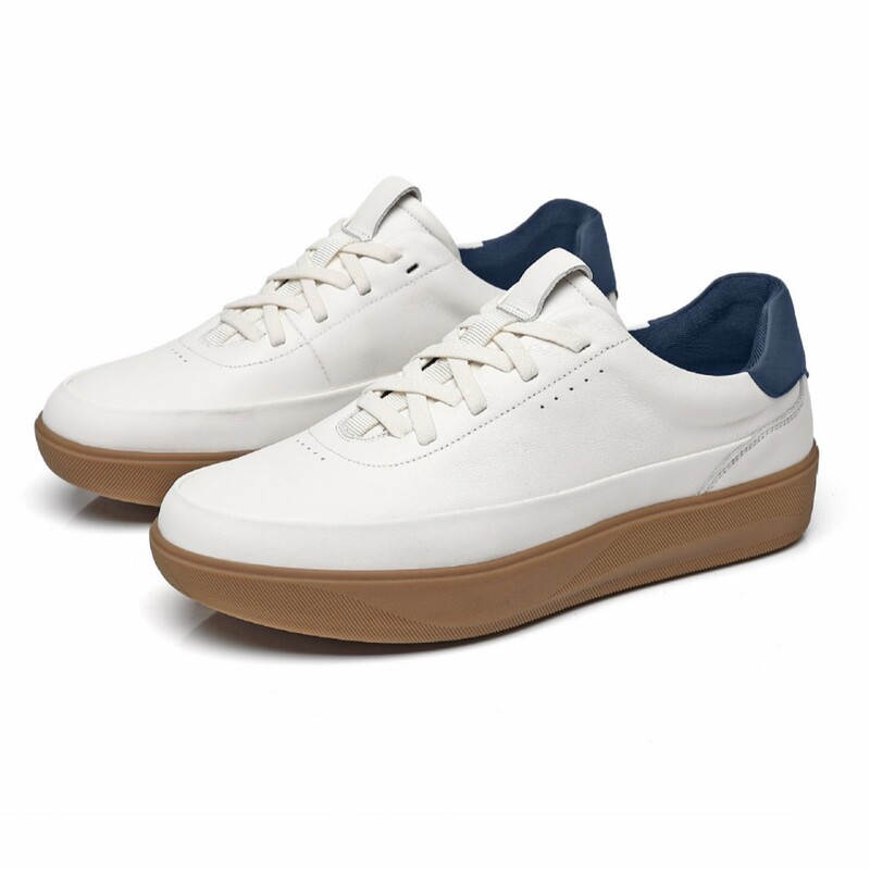 First-Layer Cowhide White Sneakers for Men 2026 New Breathable Versatile Soft-Soled German Training Casual Shoes Thick-Soled Sports Style Men's Shoes