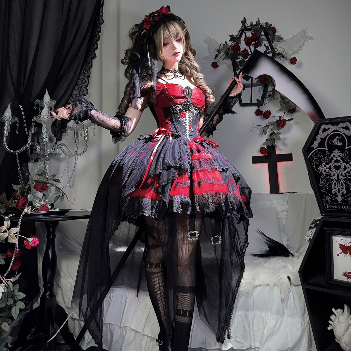 Unknown Star Original Dragon Bone Eternal Thorns Dark Gothic Lolita JSK Dress Spring/Summer