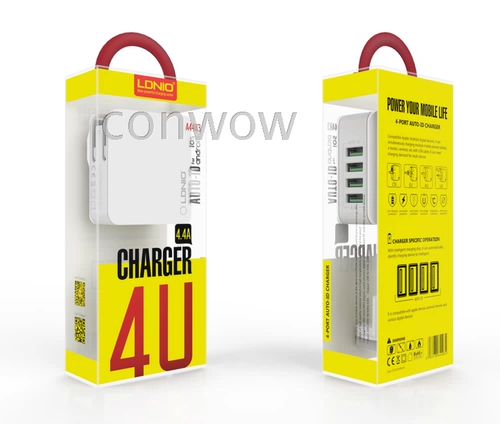Ldnio 4 USB -интерфейс 4.4a правила США и европейские правила, Австралия, многофункциональное зарядное устройство для планшетов мобильного телефона