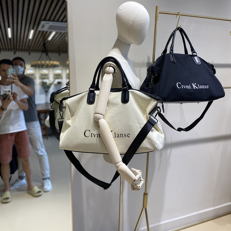 Canvas bag large-capacity short-distance travel bag folding luggage bag portable light boarding travel bag trendy unisex