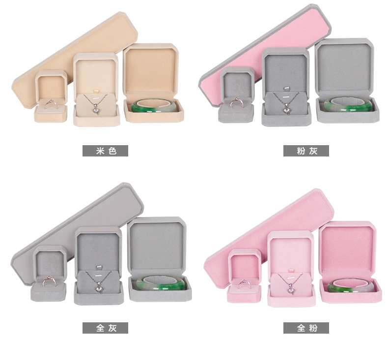 Trang sức hộp flannel bông tai mặt dây chuyền bao bì hộp vòng cổ vòng đeo tay hộp quà tặng trang sức vòng hộp - Vòng đeo tay Cuff vòng pandora pnj