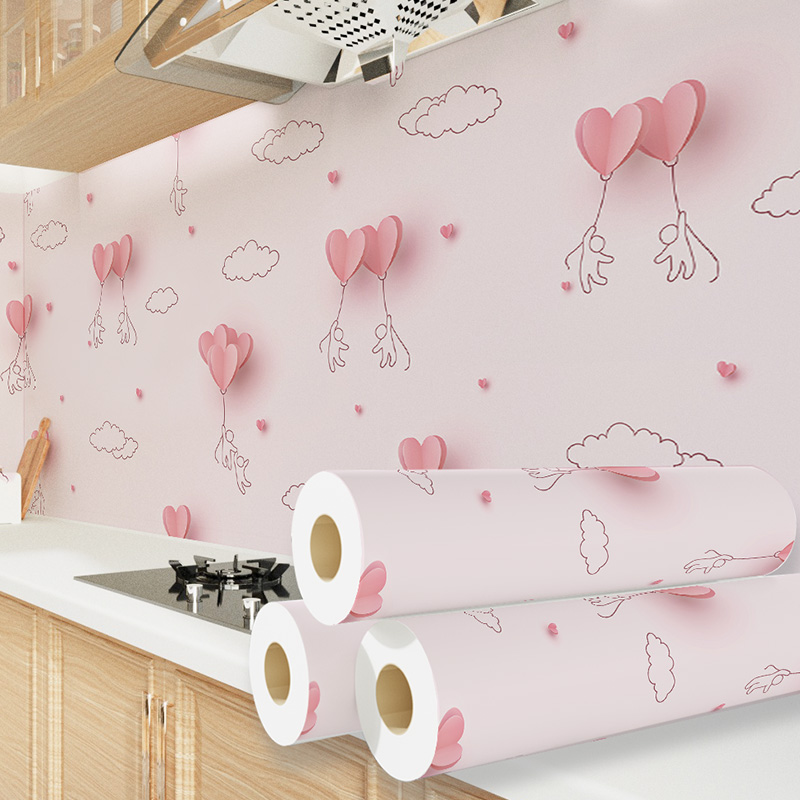 Kitchen anti-oil sticker range hood fireproof and high temperature resistant wall sticker wallpaper?The car hearth is self-glued with wallpaper