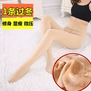 Quần legging, mùa xuân và mùa thu, mùa đông, chân nhẹ, phụ nữ, cộng với nhung, dày, mặc ấm, một mảnh, bước, tất màu da