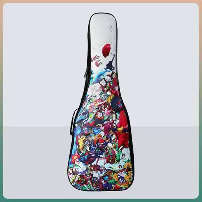 Ukulele bag 26 inch personality colorful graffiti waterproof small guitar shoulder baby bag transparent ukulele bag