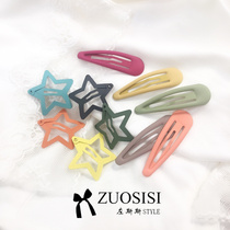 Childrens cute headgear Korean girls high quality hair accessories baby bangs hairpin floral five-pointed star water drop hairclip