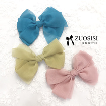 Parent-child bow top clip Zuos Hanfan children hairclip baby hair accessories girls Big side clip tide childrens hair card