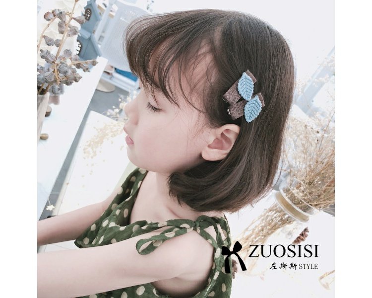 Phụ kiện tóc trẻ em Hàn Quốc Zuosisi cho bé lá nhỏ trên clip cô gái kẹp tóc khí chất cao cấp băng đô con ếch