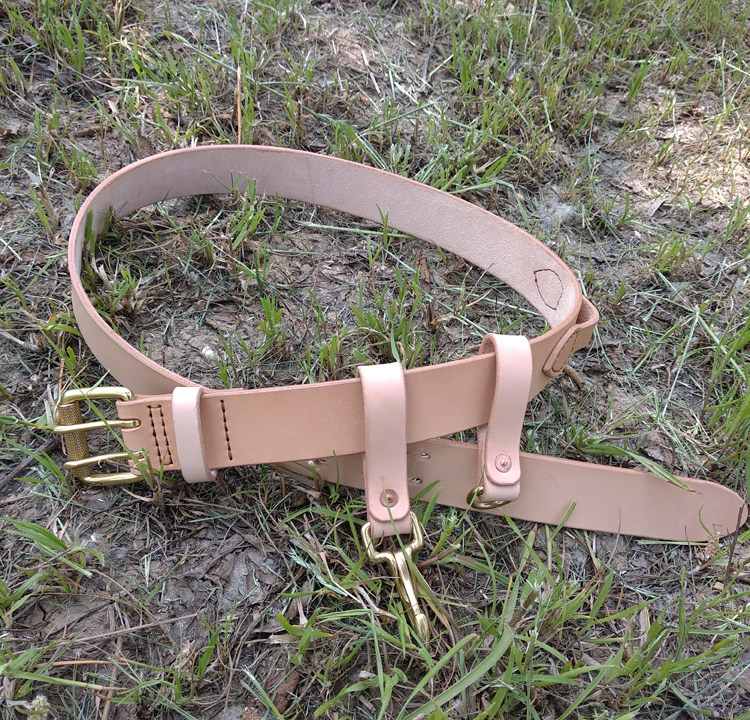 52bushcraft outdoor camping hunting hiking sports vegetable tanned leather cowhide belt handmade