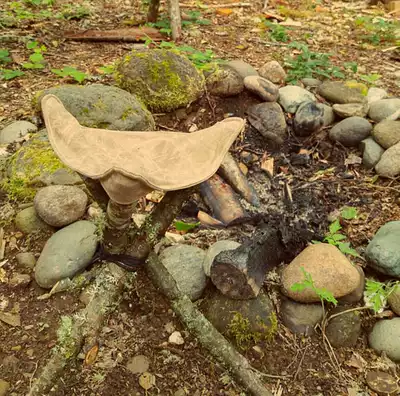 52bushcraft outdoor camping Portable folding triangle canvas stool 16 amp canvas Maza DIY