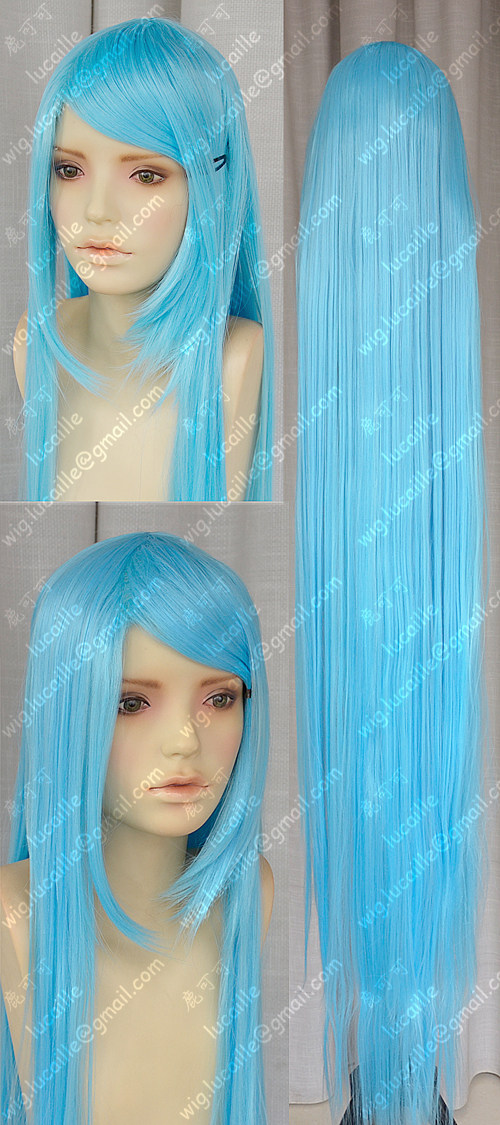 blue wig 150cm