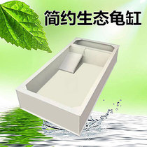 Small turtle cylinder amphibious large stone gold money tortoise box drainage family farming turtles house custom sink