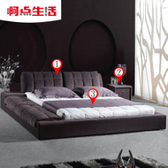 Ah điểm sống tatami giường vải nội thất phòng ngủ giường đôi + bàn cạnh giường ngủ + nệm kết hợp ac09