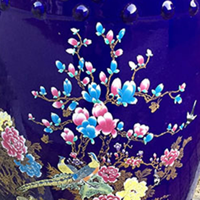 Jingdezhen classical high - grade simple flower blue porcelain who ji blue classic ceramic porcelain who