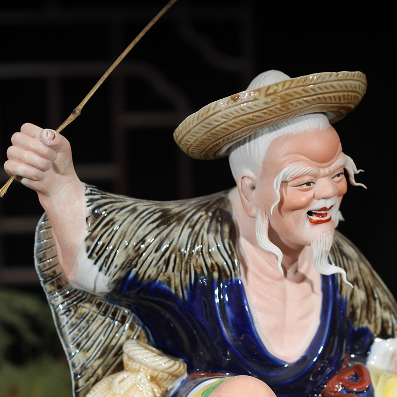 Jingdezhen porcelain from China character ornaments fishing man character ornaments from furnishing articles