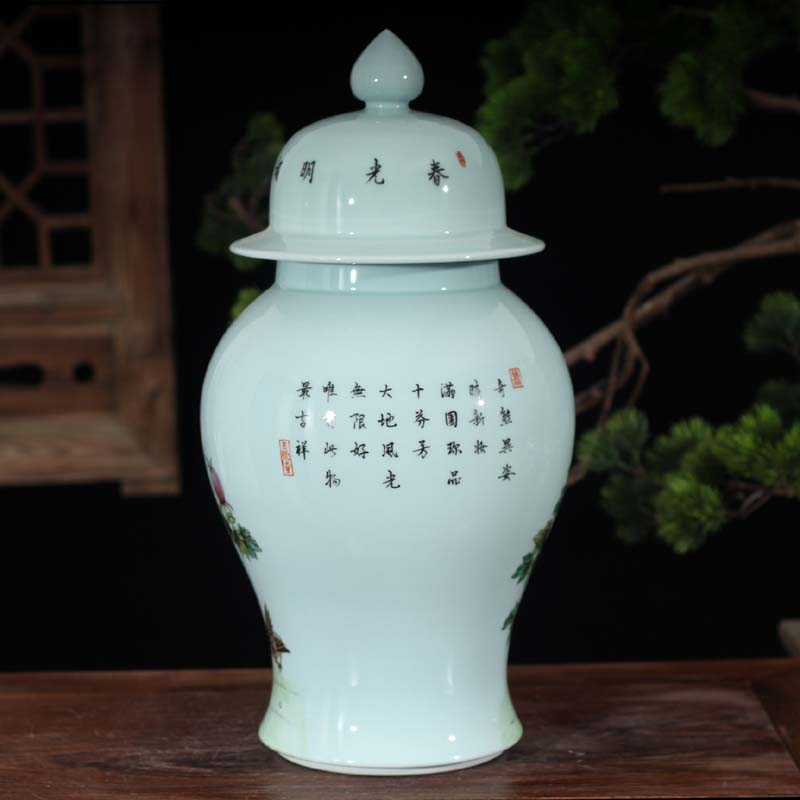 Jingdezhen hand - made pastel flowers imitation the qing general high - grade general yongzheng hand - made general pot