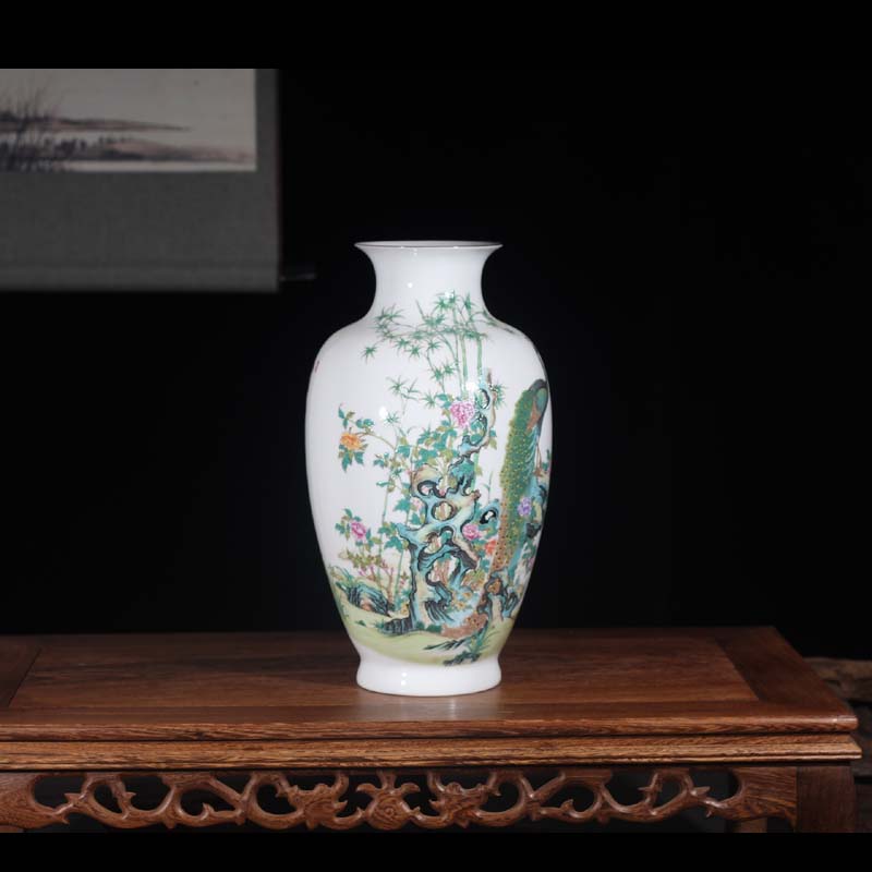 Jingdezhen phoenix vase colorful decorative porcelain ceramic furnishing articles furnishing articles sitting room reveals ark, new vase