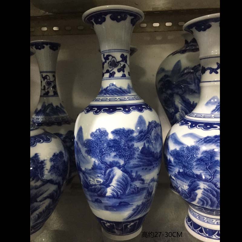 Jingdezhen hand - made scenery ears gift porcelain statute of high culture rich ancient frame boutique floret bottle furnishing articles