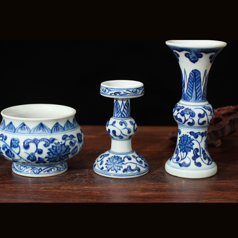 Jingdezhen temple temple for suit tailored to write five vase with candlestick five woolly temple sweet incense buner for device