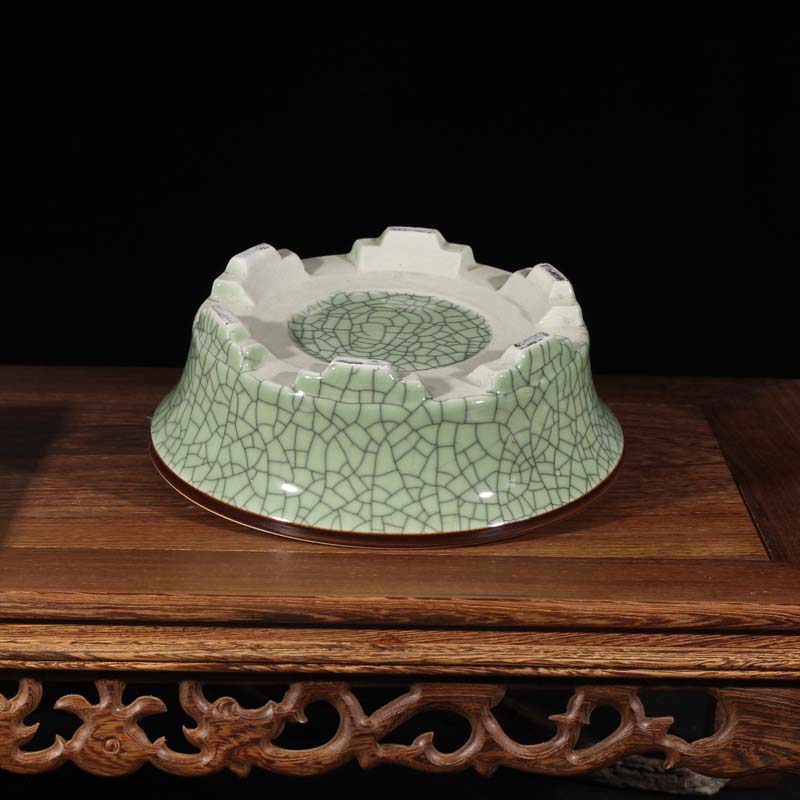 Jingdezhen crack glaze porcelain haitang brother writing brush washer from classical writing brush washer from silver writing brush washer porcelain up with porcelain